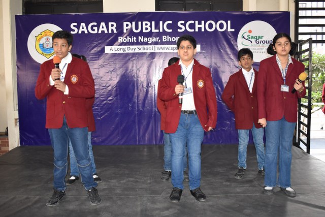 Students VI - B presented assembly on National Pollution Day 